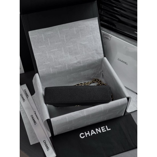 Replica perfetta Borsa Chanel Vanity AP5346 nera con manico superiore a catena imitazione perfetta Borsa Chanel Vanity AP5346 nera con manico superiore a catena
