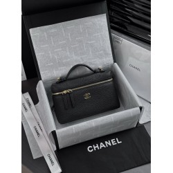 Borsa Chanel Vanity AP5346 nera con manico superiore a catena