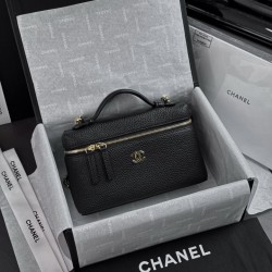 imitazione perfetta Borsa Chanel Vanity AP5346 nera con manico superiore a catena