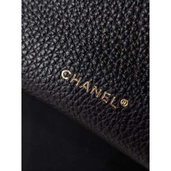 Replica perfetta Borsa Chanel Vanity AP5346 nera con manico superiore a catena imitazione perfetta Borsa Chanel Vanity AP5346 nera con manico superiore a catena