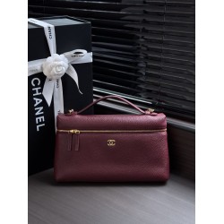 Borsa Chanel Vanity Case Trapeze morbida AS6473 bordeaux/rosa