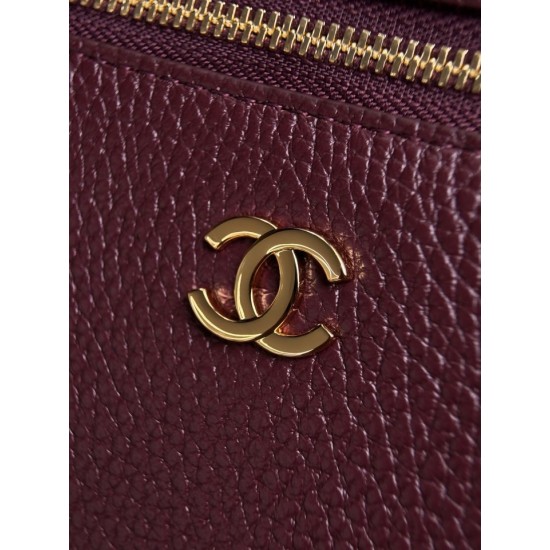Replica perfetta Borsa Chanel Vanity Case Trapeze morbida AS6473 bordeaux/rosa Replica perfetta Borsa Chanel Vanity Case Trapeze morbida AS6473 bordeaux/rosa