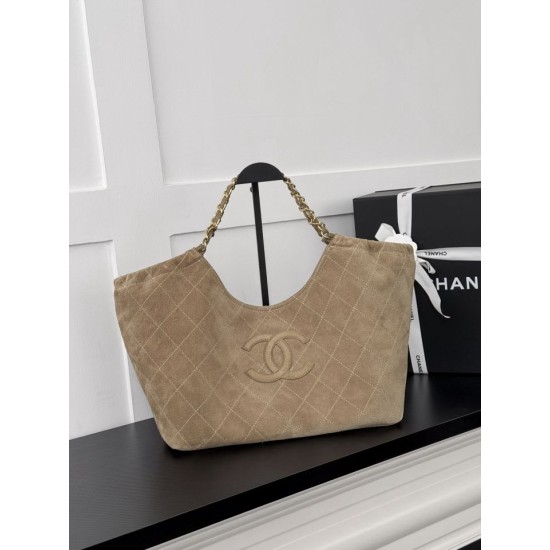 Replica Borsa shopping Chanel Neo Cabas AS6475 suede trapuntato grigio/caffè Replica Borsa shopping Chanel Neo Cabas AS6475 suede trapuntato grigio/caffè