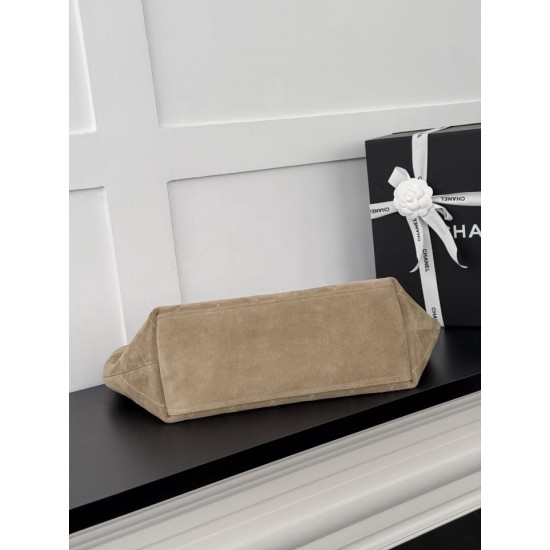 Replica Borsa shopping Chanel Neo Cabas AS6475 suede trapuntato grigio/caffè Replica Borsa shopping Chanel Neo Cabas AS6475 suede trapuntato grigio/caffè