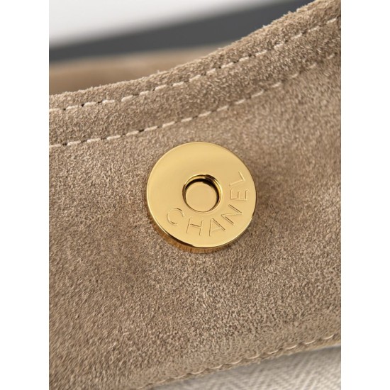 Replica Borsa shopping Chanel Neo Cabas AS6475 suede trapuntato grigio/caffè Replica Borsa shopping Chanel Neo Cabas AS6475 suede trapuntato grigio/caffè