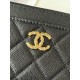 Replica perfetta Portacarte Chanel trapuntato con zip Caviar nero/rosso/albicocca Replica perfetta Portacarte Chanel trapuntato con zip Caviar nero/rosso/albicocca