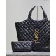 Borsa shopping YSL Saint Laurent Icare Maxi in di agnello trapuntata nera Borsa shopping YSL Saint Laurent Icare Maxi in di agnello trapuntata nera