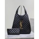 Borsa shopping YSL Saint Laurent Icare Maxi in di agnello trapuntata nera Borsa shopping YSL Saint Laurent Icare Maxi in di agnello trapuntata nera