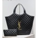 Borsa shopping YSL Saint Laurent Icare Maxi in di agnello trapuntata nera Borsa shopping YSL Saint Laurent Icare Maxi in di agnello trapuntata nera