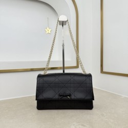 Replica Perfetta Borsa Dior Promenade piccola con patta nera