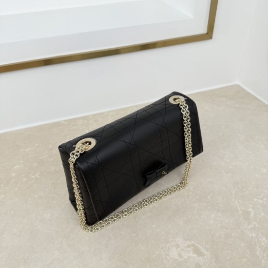 Replica Perfetta Borsa Dior Promenade piccola con patta nera Replica Perfetta Borsa Dior Promenade piccola con patta nera
