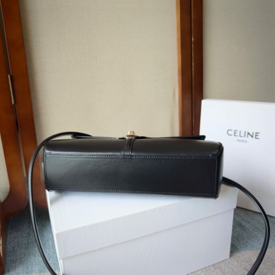 Replica Borse Celine Le 16 Side-to-Side pelle di vitello nera Replica Borse Celine Le 16 Side-to-Side pelle di vitello nera