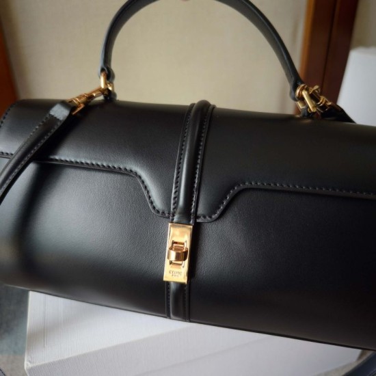 Replica Borse Celine Le 16 Side-to-Side pelle di vitello nera Replica Borse Celine Le 16 Side-to-Side pelle di vitello nera