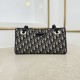 Replica Borsa shopping Dior Promenade East-West in jacquard Dior Oblique blu