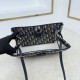 Replica Borsa shopping Dior Promenade East-West in jacquard Dior Oblique blu