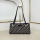 Replica Borsa shopping Dior Promenade East-West in jacquard Dior Oblique blu