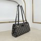 Replica Borsa shopping Dior Promenade East-West in jacquard Dior Oblique blu