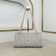 Replica Borsa shopping Dior Promenade East-West in jacquard Dior Oblique blu