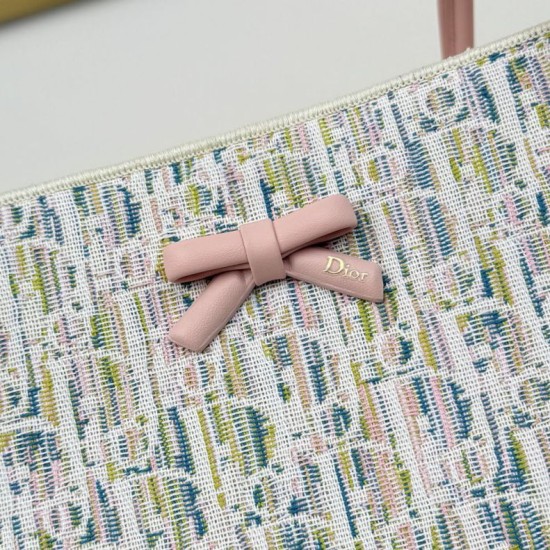 Replica Borsa shopping Dior Promenade East-West in jacquard Dior Oblique blu