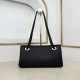 Replica Borsa shopping Dior Promenade East-West in pelle di vitello con motivo Cannage piatto Nero