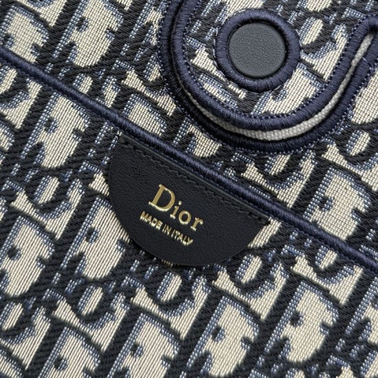 Replica Borsa shopping Dior Promenade East-West in pelle di vitello con motivo Cannage piatto Nero