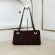 Replica Borsa shopping Dior Promenade East-West in camoscio color caffè/bordeaux