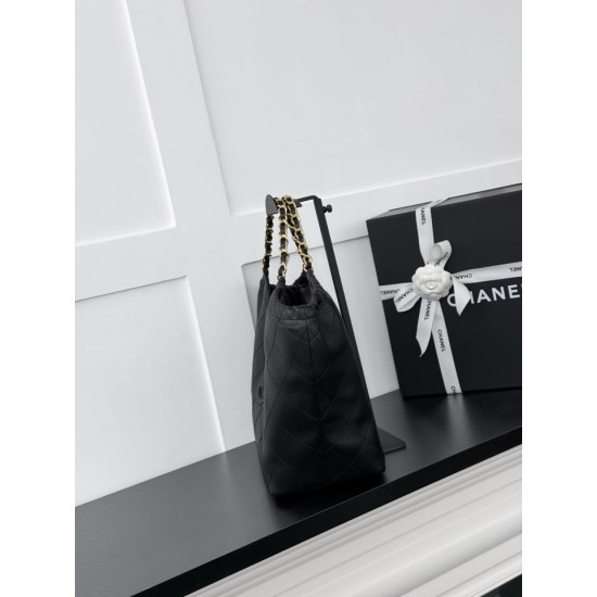 Replica Borsa Chanel Maxi CC Cabas Hobo AS6475 in pelle di vitello nera Replica Borsa Chanel Maxi CC Cabas Hobo AS6475 in pelle di vitello nera