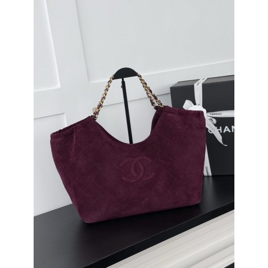 Replica Borsa Chanel Maxi CC Cabas Hobo AS6475 camoscio Grigio/bordeaux Replica Borsa Chanel Maxi CC Cabas Hobo AS6475 camoscio Grigio/bordeaux