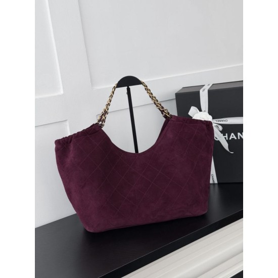 Replica Borsa Chanel Maxi CC Cabas Hobo AS6475 camoscio Grigio/bordeaux Replica Borsa Chanel Maxi CC Cabas Hobo AS6475 camoscio Grigio/bordeaux