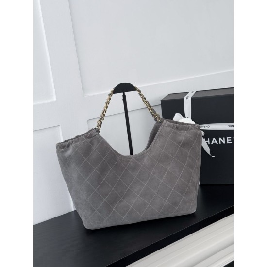Replica Borsa Chanel Maxi CC Cabas Hobo AS6475 camoscio Grigio/bordeaux Replica Borsa Chanel Maxi CC Cabas Hobo AS6475 camoscio Grigio/bordeaux
