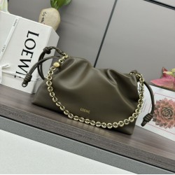 Replica Perfetta Borsa Loewe Flamenco media nappa di agnello/giallo