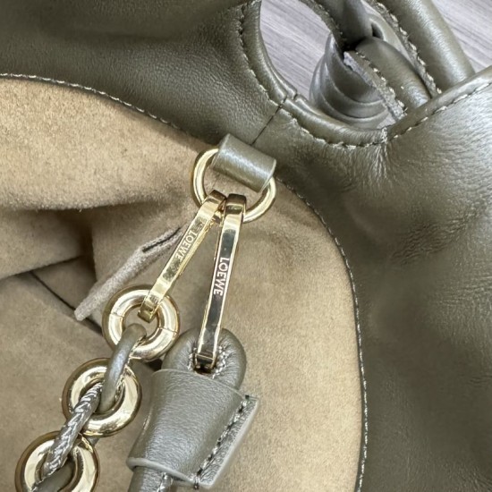 Replica Borsa Loewe Flamenco media nappa di agnello/giallo Replica Perfetta Borsa Loewe Flamenco media nappa di agnello/giallo