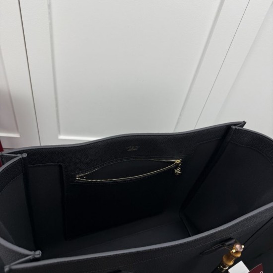Replica Perfetta Borsa tote Gucci Bamboo grande A0022V nera Replica Perfetta Borsa tote Gucci Bamboo grande A0022V nera