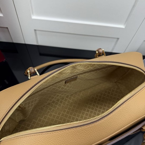 Replica Perfetta Borsa Gucci Boston Bamboo A006OD grande gialla con manici superiori Replica Perfetta Borsa Gucci Boston Bamboo A006OD grande gialla con manici superiori