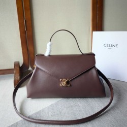 Replica Perfetta Borse Celine Flair grande in pelle di vitello lucida nera/bordeaux Imitazioni Perfetta Borse Celine Flair grande in pelle di vitello lucida nera/bordeaux