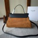 Replica Borse Celine Flair grande in camoscio nero/marrone Replica Borse Celine Flair grande in camoscio nero/marrone