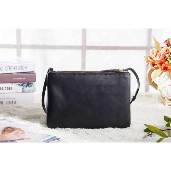 Replica Borse Celine Piccolo Trio Crossbody In pelle di vitello nera Imitazioni Replica perfette Borse Celine Piccolo Trio Crossbody In pelle di vitello nera