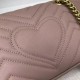 Riproduzione Fedele Borse Imitazioni GG Marmont Matelassé Mini 446744 Rosa imitazioni