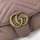 Riproduzione Fedele Borse Imitazioni GG Marmont Matelassé Mini 446744 Rosa imitazioni