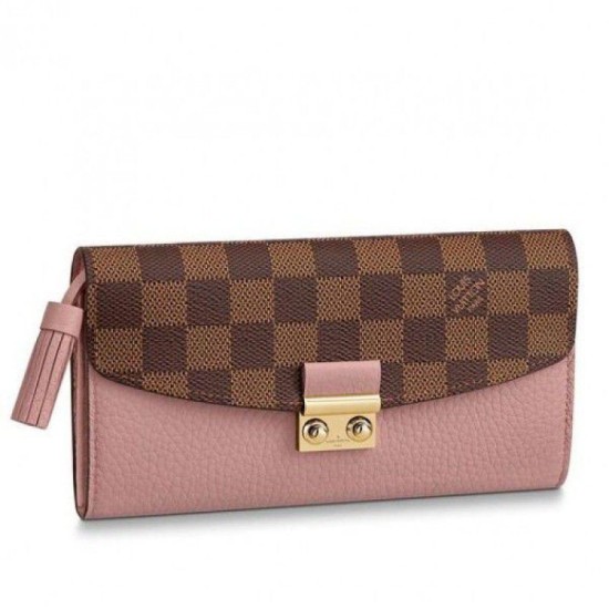 Riproduzione Fedele replica imitazione Croisette Portafoglio Damier Ebene N60215 imitazioni Replica Alta Qualità imitazione Croisette Portafoglio Damier Ebene N60215
