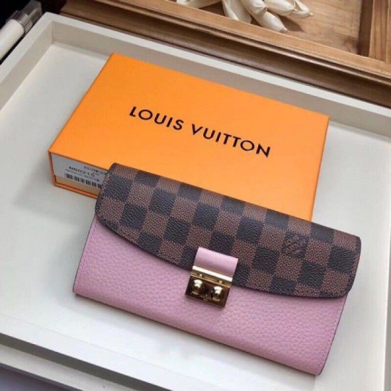 Riproduzione Fedele replica imitazione Croisette Portafoglio Damier Ebene N60215 imitazioni Replica Alta Qualità imitazione Croisette Portafoglio Damier Ebene N60215