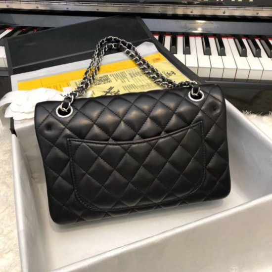 Riproduzione Fedele Borsa Classic Flap Piccolo A1117 Nero Argento Hardware imitazioni Replica Alta Qualità Borsa Classic Flap Piccolo A1117 Nero Argento Hardware