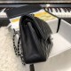 Riproduzione Fedele Borsa Classic Flap Piccolo A1117 Nero Argento Hardware imitazioni Replica Alta Qualità Borsa Classic Flap Piccolo A1117 Nero Argento Hardware
