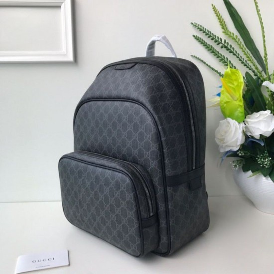 Riproduzione Fedele Zaino GG Monogram Supreme Canvas Travel Carry 322069 Nero imitazioni Replica Alta Qualità Zaino GG Monogram Supreme Canvas Travel Carry 322069 Nero