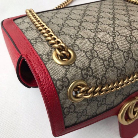 Riproduzione Fedele Ophidia GG Mini borsa Marmont Matelasse 443497 Rosso imitazioni Replica Alta Qualità Ophidia GG Mini borsa Marmont Matelasse 443497 Rosso