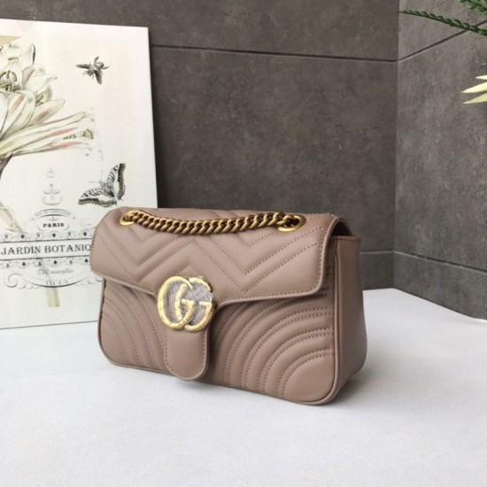 Riproduzione Fedele Borsa Marmont Matelasse Mini 443497 Caffè leggero imitazioni Replica Alta Qualità Borsa Marmont Matelasse Mini 443497 Caffè leggero