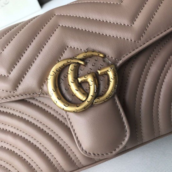 Riproduzione Fedele Borsa Marmont Matelasse Mini 443497 Caffè leggero imitazioni Replica Alta Qualità Borsa Marmont Matelasse Mini 443497 Caffè leggero