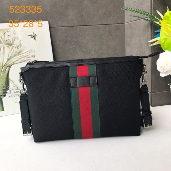 Riproduzione Fedele Borsa a tracolla Supreme Medium 523335 Nera imitazioni Replica Alta Qualità Borsa a tracolla Supreme Medium 523335 Nera