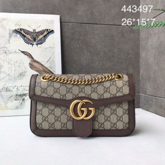 Riproduzione Fedele Imitazione Ophidia GG Mini borsa Marmont Matelasse 443497 Caffè imitazioni Replica Alta Qualità Imitazione Ophidia GG Mini borsa Marmont Matelasse 443497 Caffè