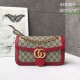 Riproduzione Fedele Ophidia GG Mini borsa Marmont Matelasse 443497 Rosso imitazioni Replica Alta Qualità Ophidia GG Mini borsa Marmont Matelasse 443497 Rosso